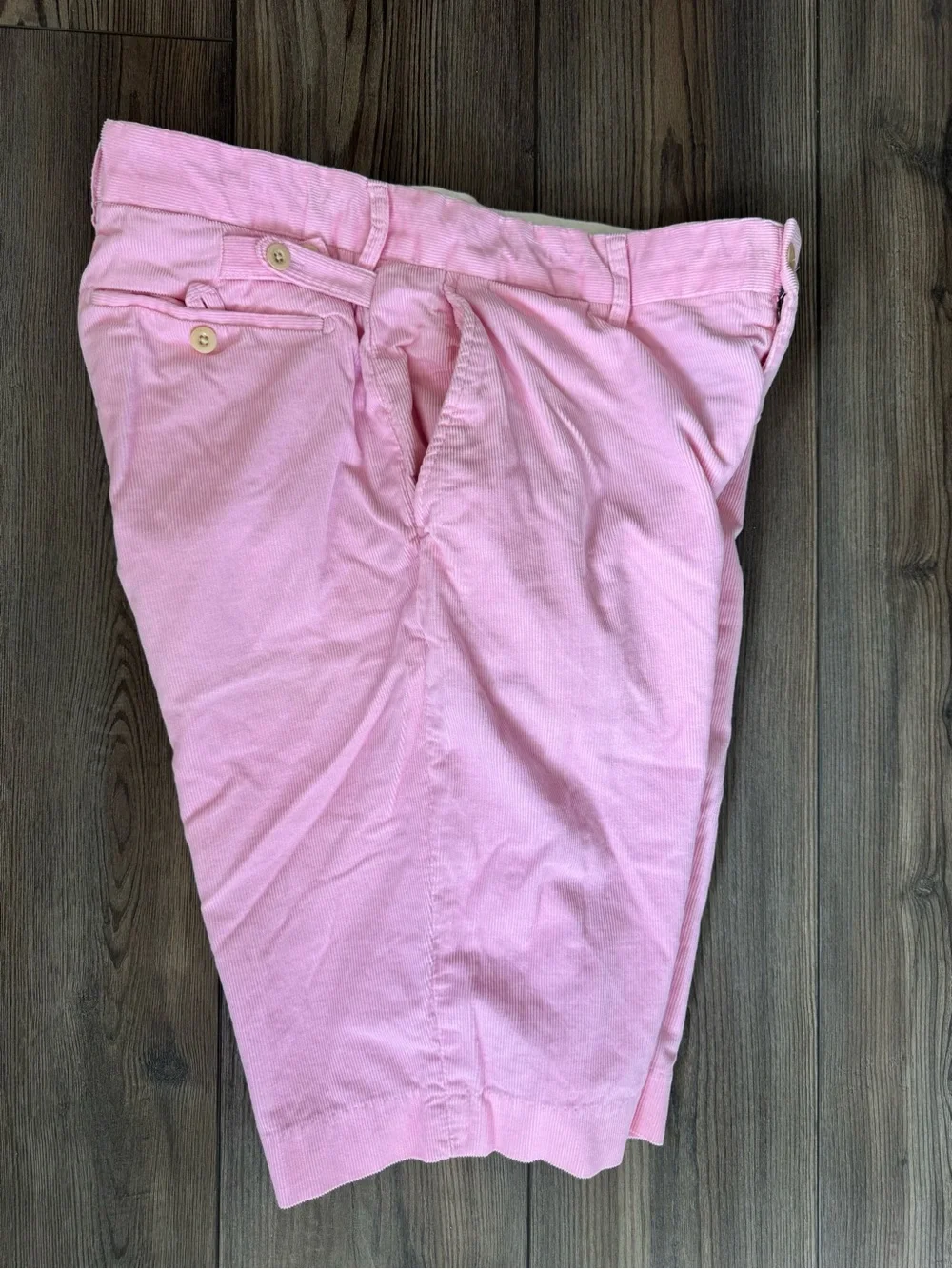 Ralph Lauren Men’s Light Pink Flat-Front Corduroy Shorts